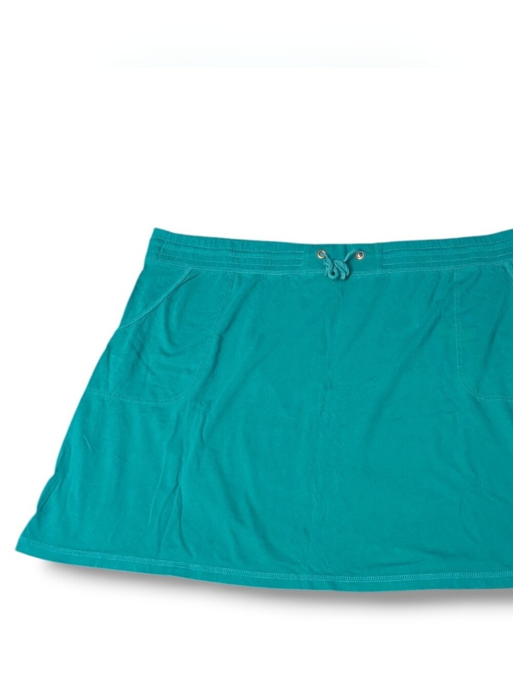 Merona Teal Drawstring Skirt - Women Plus Size 3X - Picture 3 of 6
